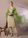 Myshka Women's Multi Printed Cotton Straight Party Kurta Set With Dupatta | Grocsy