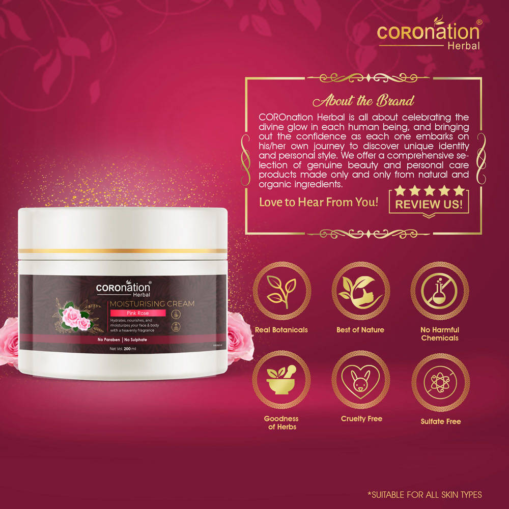 Coronation Herbal Pink Rose Moisturizing Cream | Grocsy