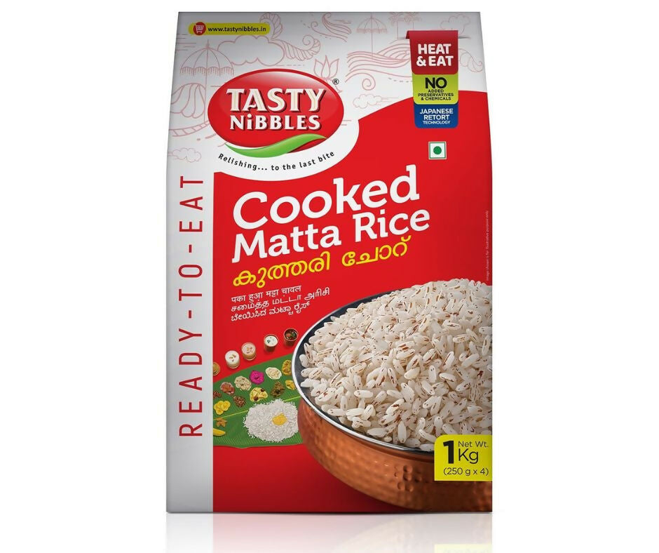 Tasty Nibbles Cooked Matta Rice | Sambar and Aviyal