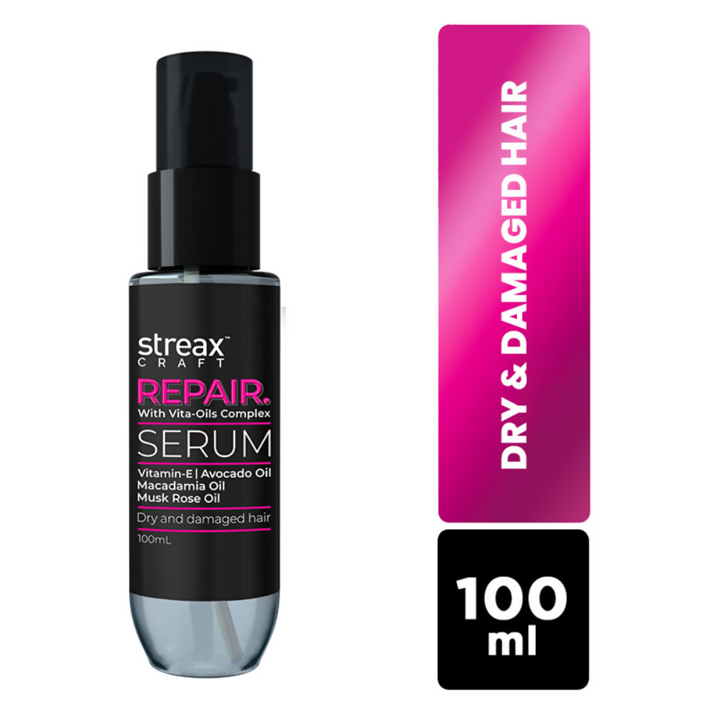 Streax Craft Repair Hair Serum For Dry and Damaged Hair Repair With Vita-Oils Complex | Grocsy