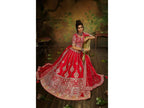 House of Panchhi Red Pure Silk Moti & Zarkan heavy embroidery Lehenga choli & Dupatta | Grocsy