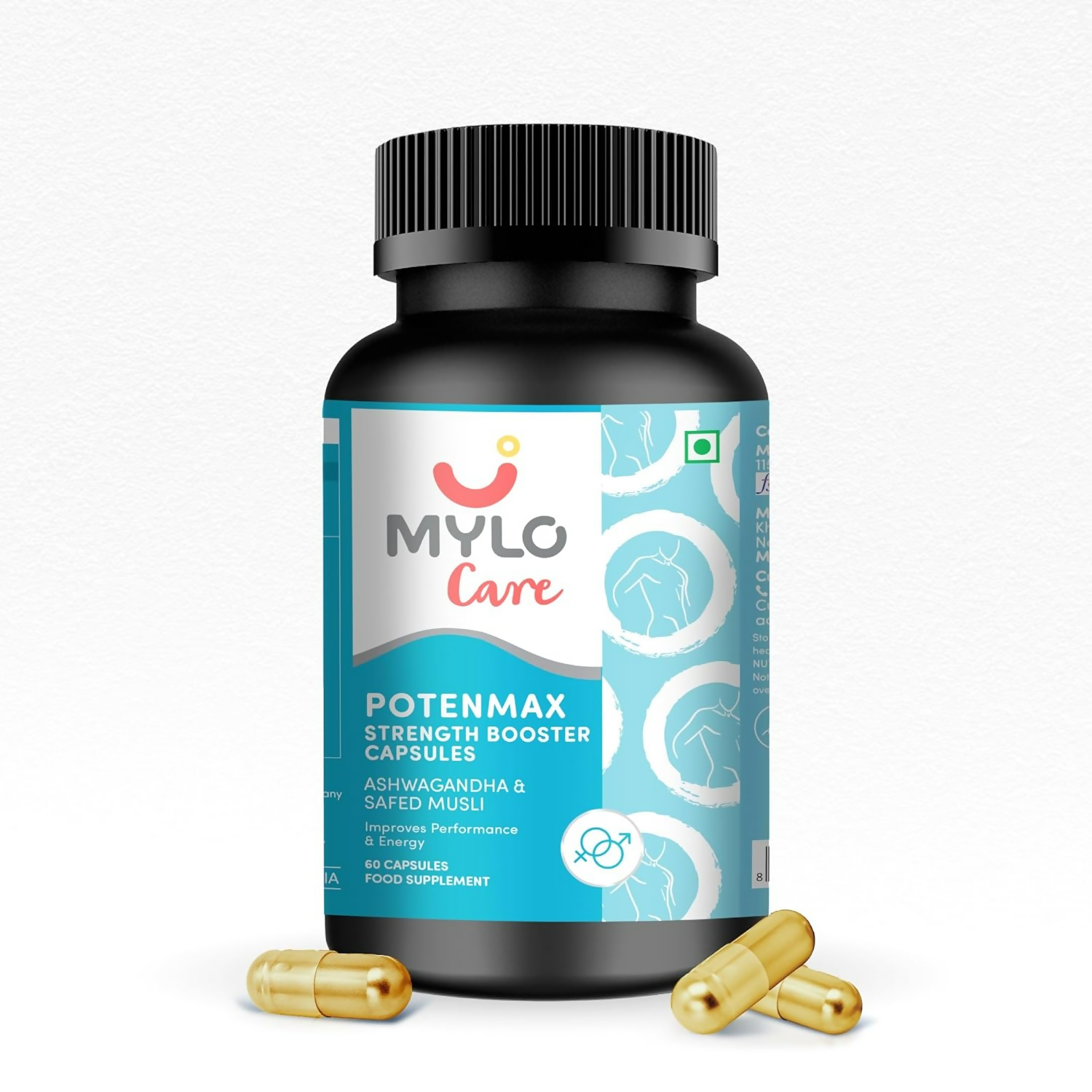 Mylo Care Potenmax Male Fertility Supplement - Veg Capsules | Grocsy