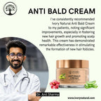 Ivory Natural Bald Cream For Hair For Stimulate Growth Of Hair, Avoid Thinning | Grocsy