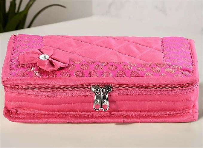 Asmaani Satin 7 Pocket Rani Bow Jewellery Kit | Grocsy