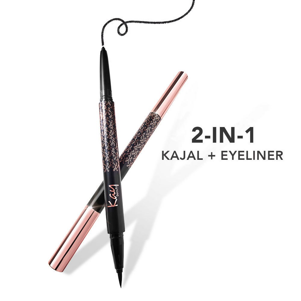 Kay Beauty Intense Black 24H Kajal Eyeliner Duo | Grocsy