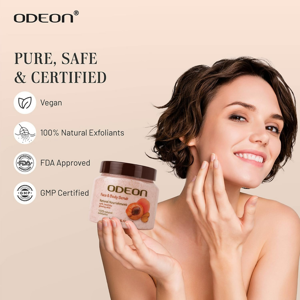 Odeon Apricot & Almond Face & Body Scrub | Grocsy