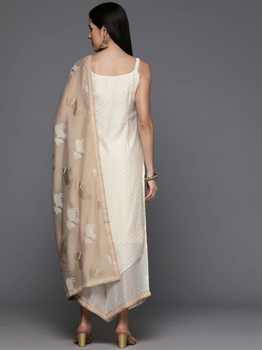 Ahalyaa Womens Kurta Set - Off-white | Grocsy