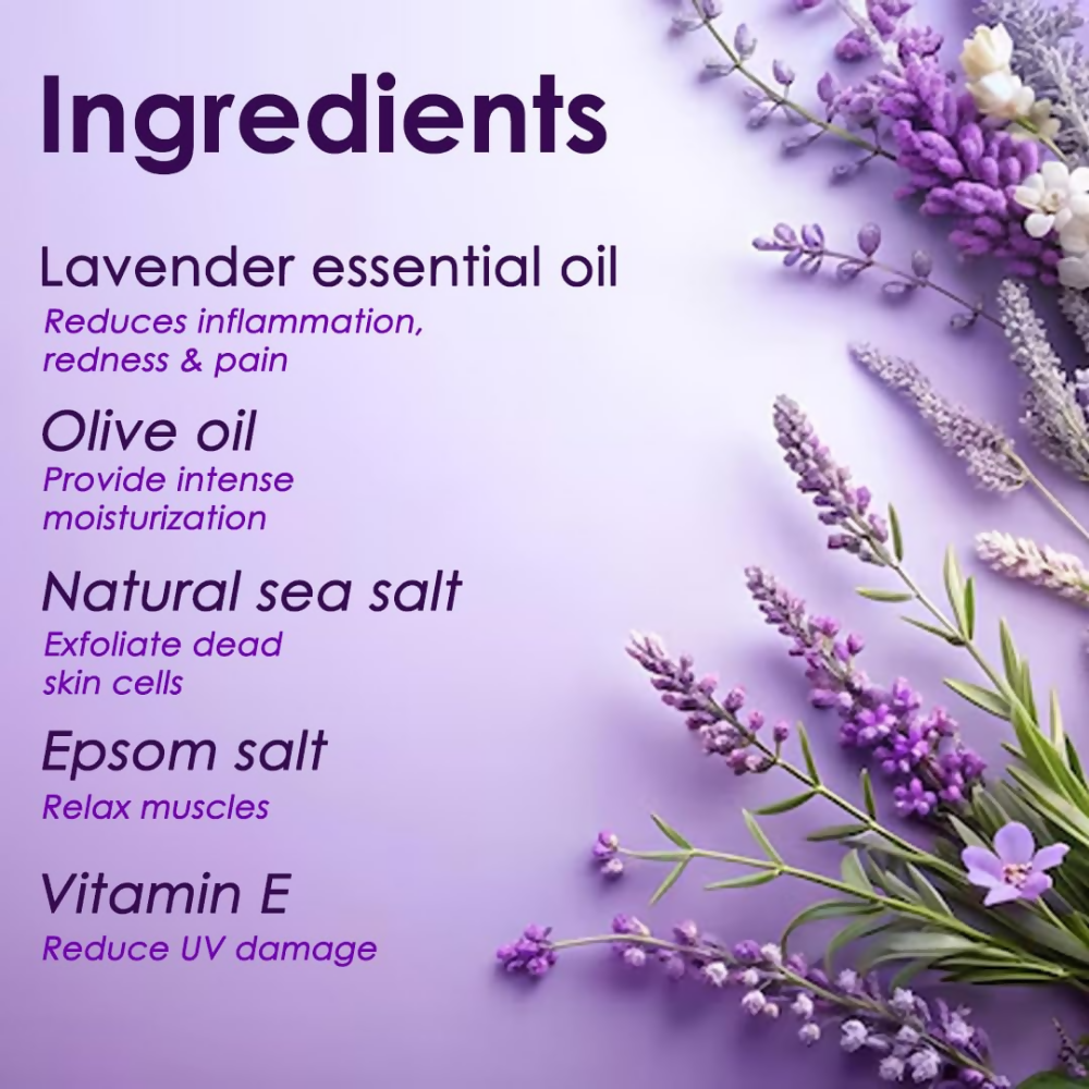 VedicAyurveda Lavender Bath Salt | Grocsy