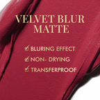 mCaffeine Shades Velvet Blur Matte Liquid Lipstick 12 Hrs Stay & Lightweight - Subtle Sangria | Grocsy