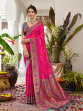 Shree Shyam Fashion Pink Soft Silk Saree | Grocsy