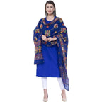 A R Silk Royal Blue Color Gurjari Pure Cotton Dupattas and Chunnis | Grocsy