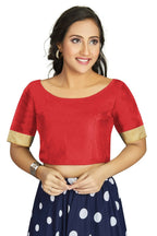 Aastha Fashion Women's Red Art Silk Designer Traditional Readymade Blouse | Grocsy