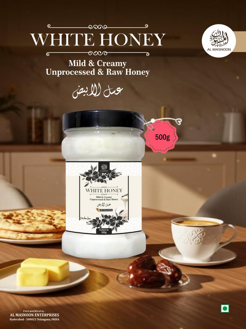 Al Masnoon White Honey Crystal Creamy & Unprocessed Raw Honey | Grocsy