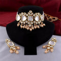 Joban Fashion Crème kundan work Necklace Set | Grocsy
