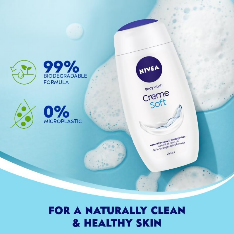 Nivea Body Wash- Creme Soft Naturally Clean | Grocsy