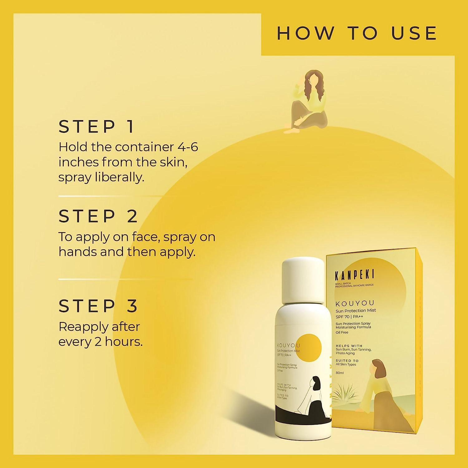 Kanpeki Kouyou Sun Protection Mist Sunscreen Spray SPF 70 | Grocsy