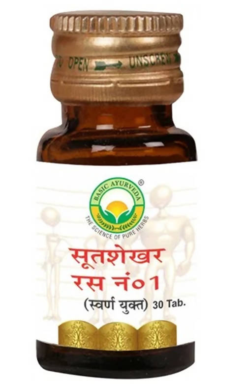 Basic Ayurveda Sutshekhar Ras No.1 (With Gold) Tablets | Grocsy