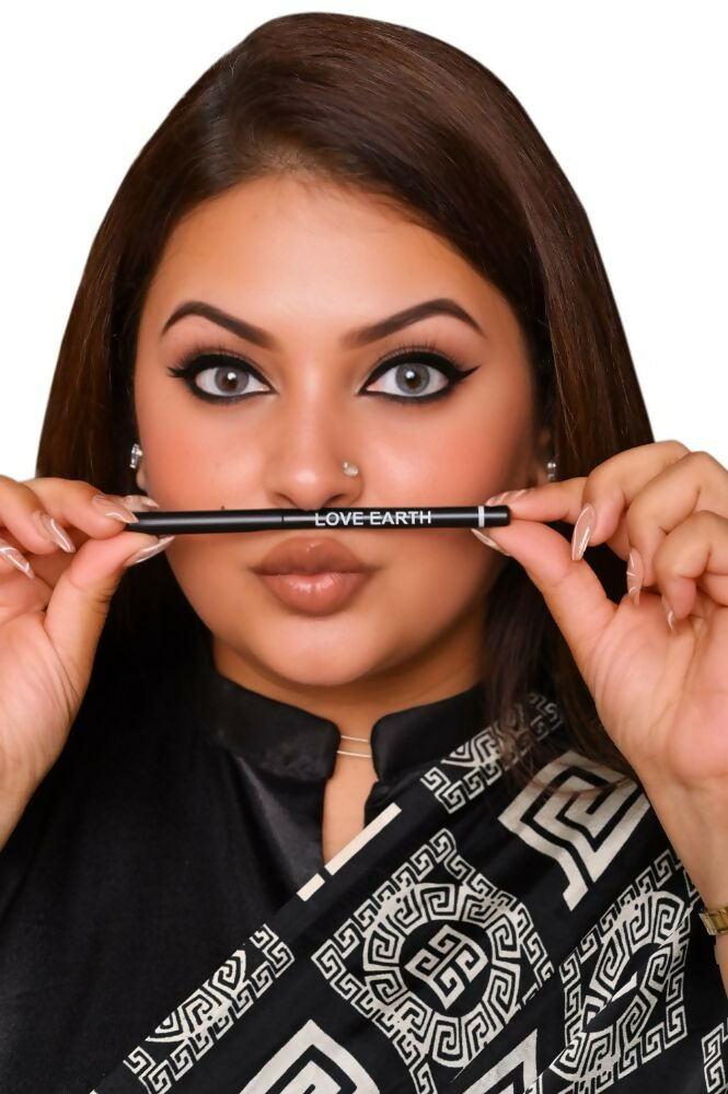 Love Earth Non Transfer Kajal - Eyeliner Black | Grocsy