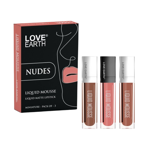 Love Earth Liquid Mousse Matte Lipstick - Nudes | Grocsy