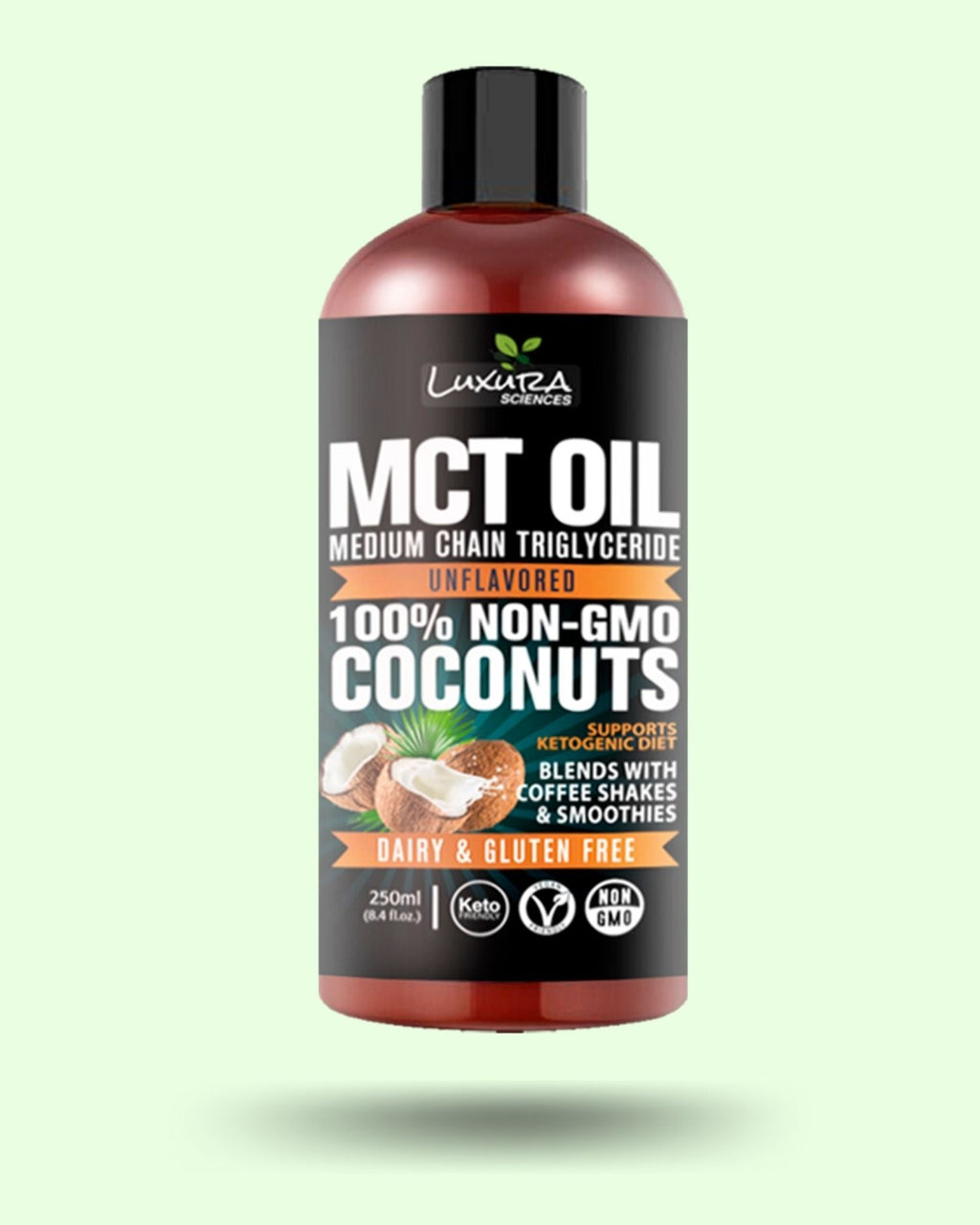 Luxura Sciences MCT Oil Organic for Weight and Energy Management | Grocsy