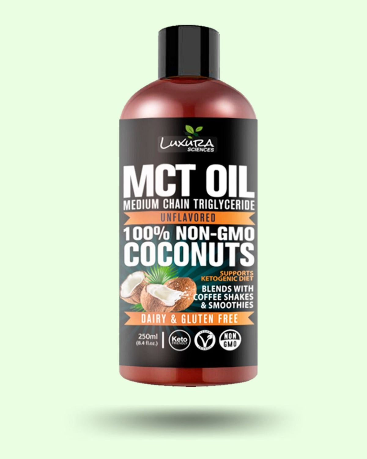 Luxura Sciences MCT Oil Organic for Weight and Energy Management | Grocsy