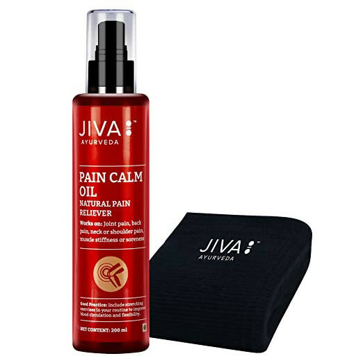 Jiva Ayurveda Pain Calm Oil & Knee Cap Combo | Grocsy