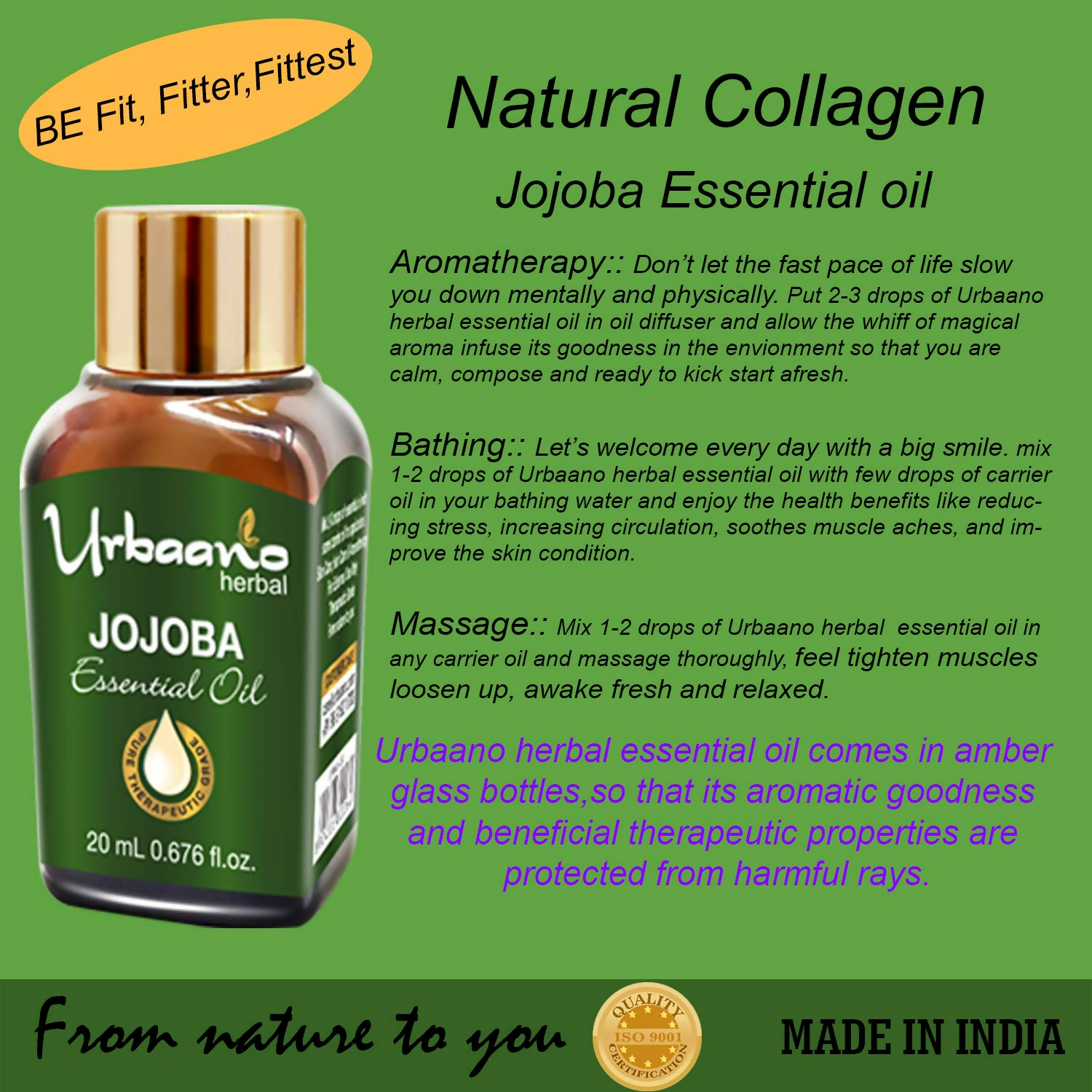 Urbaano Herbal Jojoba Essential Oil | Grocsy