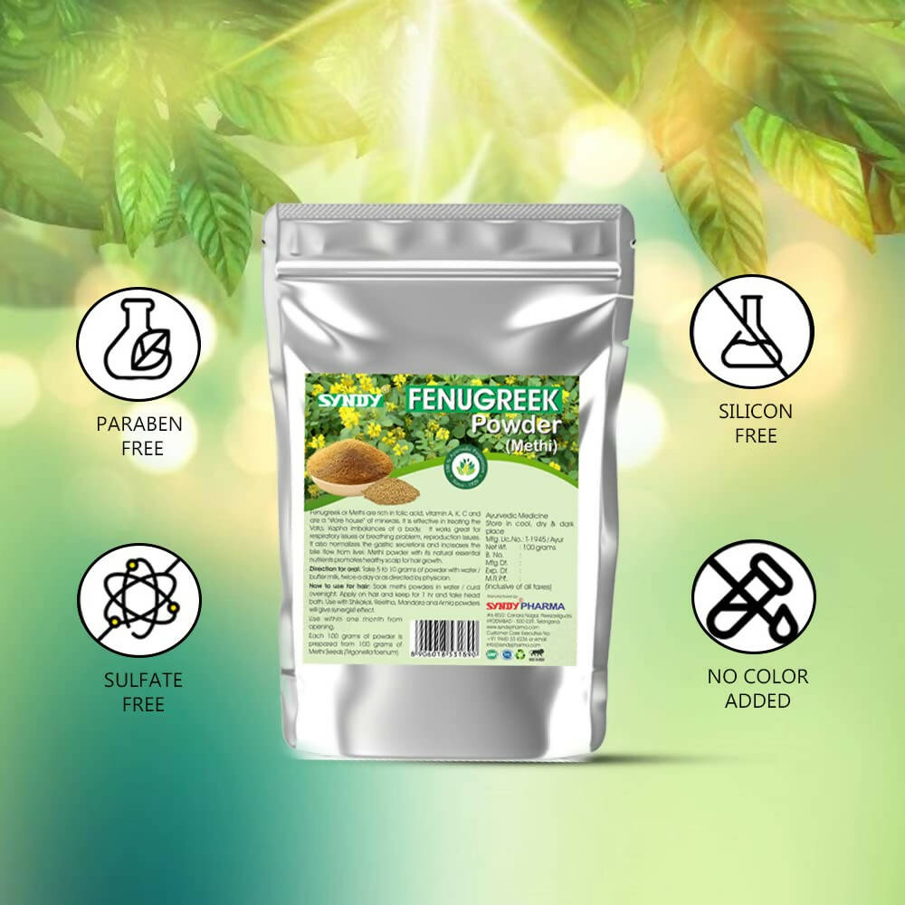 Syndy Pharma Fenugreek Powder (Methi) for Hair & Skin | Grocsy