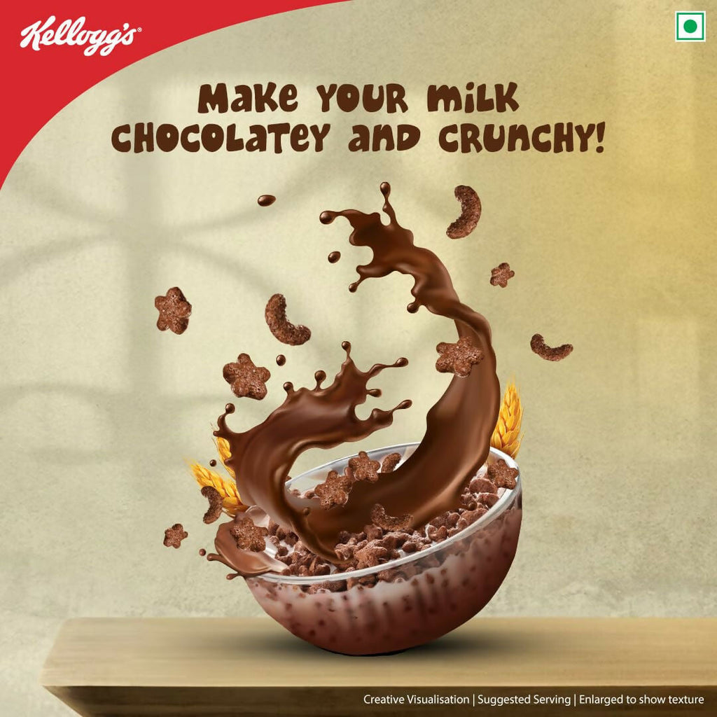 Kellogg's Multigrain Chocos Duet, Breakfast Cereal for Kids, Source of Calcium, High in Protein, with 10 Essential Vitamins & Minerals | Grocsy