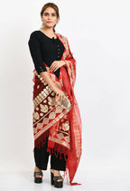 Mominos Fashion Moeza Women Organza Gotta Patti Bridal Dupatta Red Dupatta | Grocsy