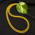 Joban Fashion Women Yellow 2 Layer Agate Necklace, Silver Finish | Grocsy