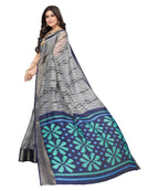 Vamika Cotton Grey Jari Border Bollywood Style Saree (DINO GREY) | Grocsy