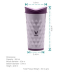 Vaya Drynk Stainless Steel Tumbler with Spill-Proof PediaSafe Lid - 350ml (Purple) | Grocsy