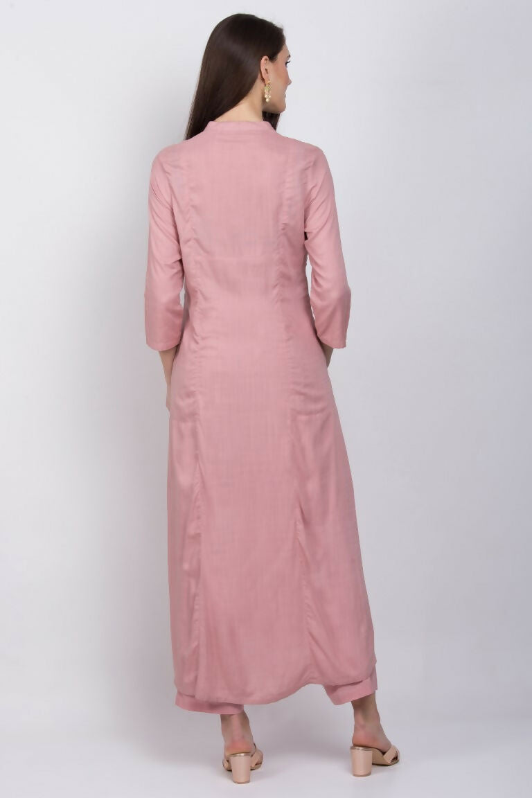 Joban Fashion Rose Gold Maslin Kurta Set | Grocsy