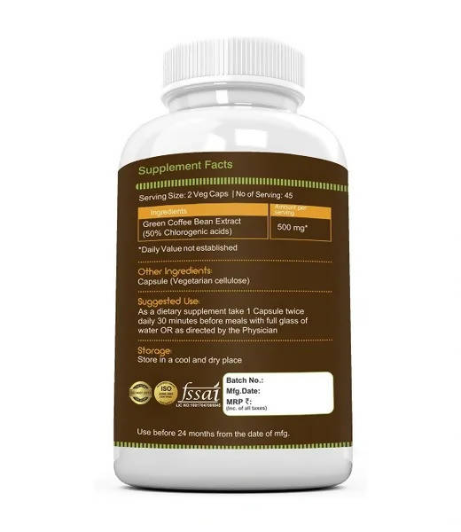 Ramini Bio Nutrition Green Coffee Bean Veg Capsules | Grocsy