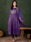 Sangria Embroidered Kurta & Trouser With Dupatta Kurta Set | Grocsy