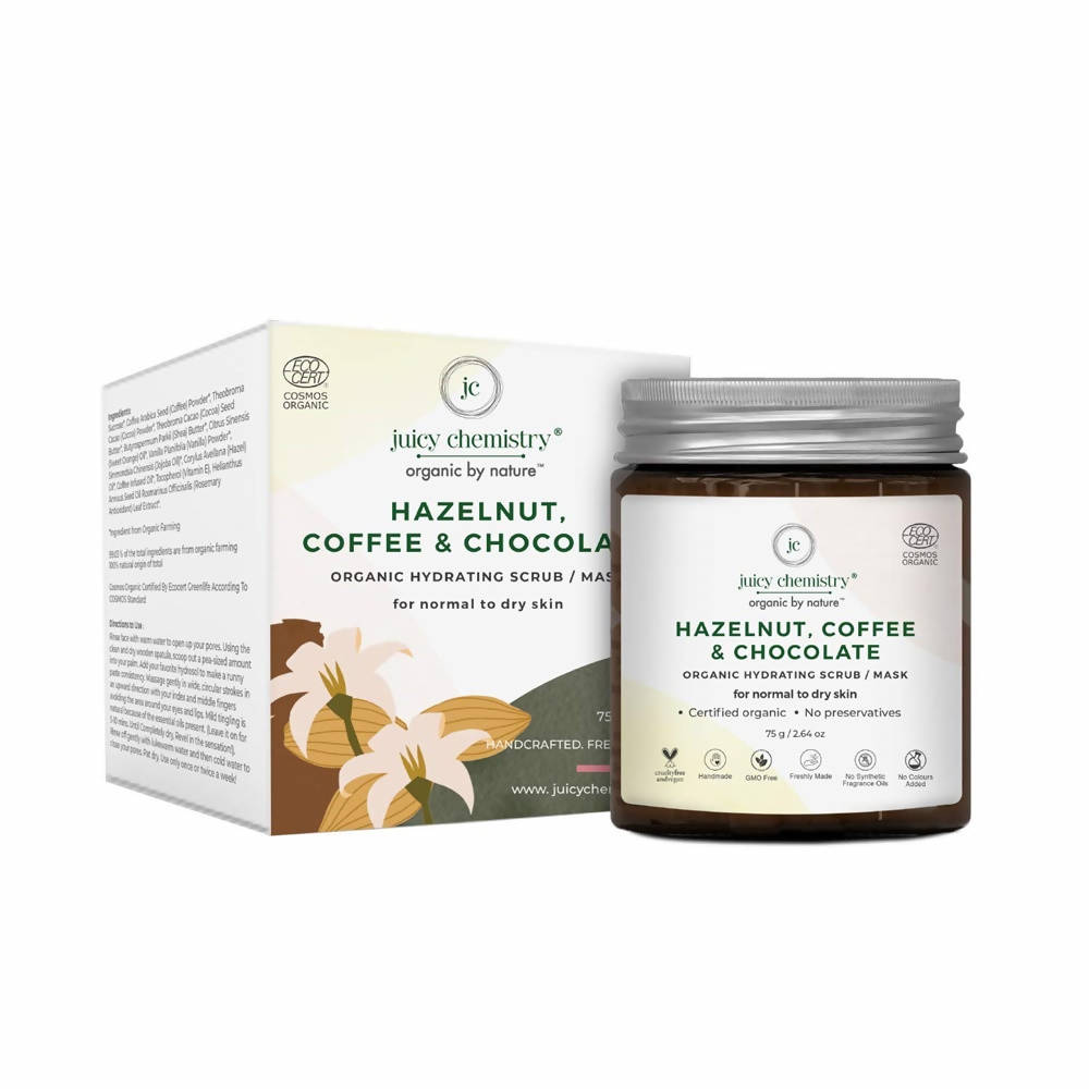 Juicy Chemistry Hazelnut, Coffee & Chocolate Face Scrub | Grocsy