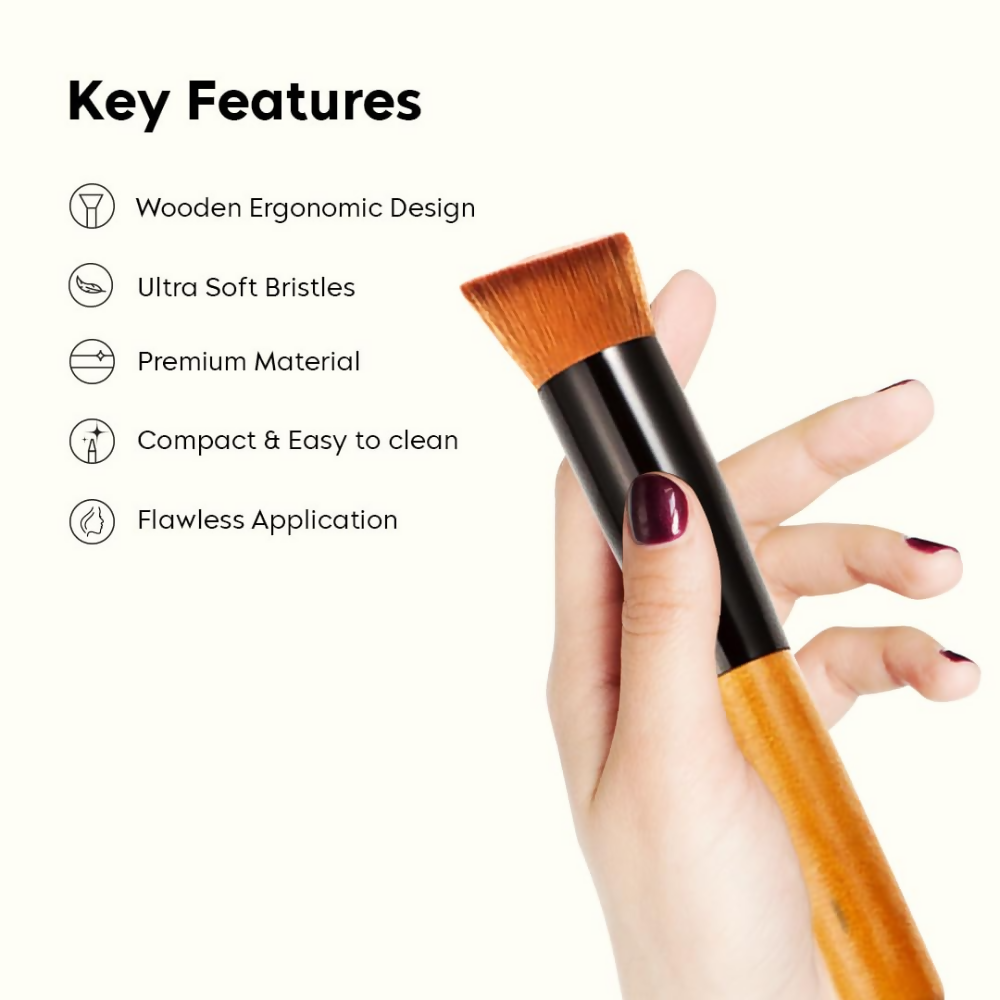 Gleva Wooden Makeup Brush | Grocsy