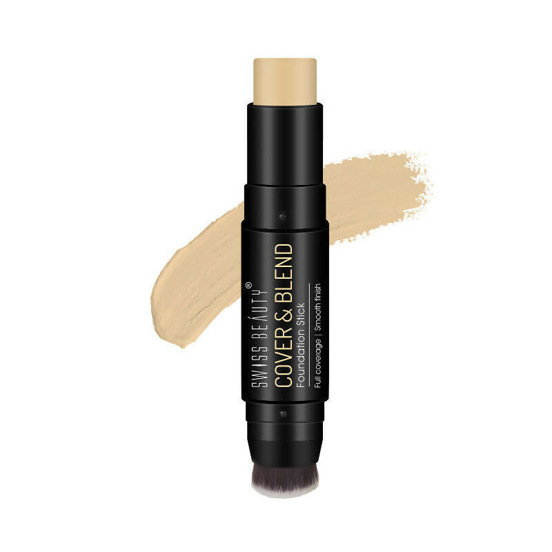 Swiss Beauty Cover & Blend Stick Foundation - 02 Fair Buff | Grocsy