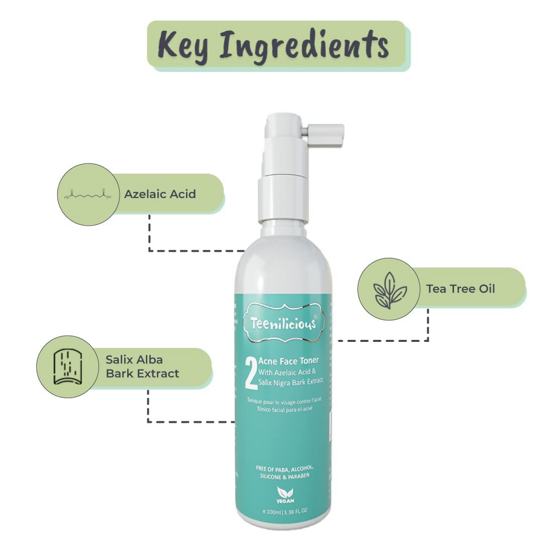 Teenilicious Acne Toner Tea Tree Oil With Azelaic Acid | Grocsy