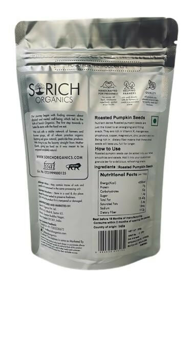 Sorich Organics Roasted Pumpkin Seeds | Grocsy