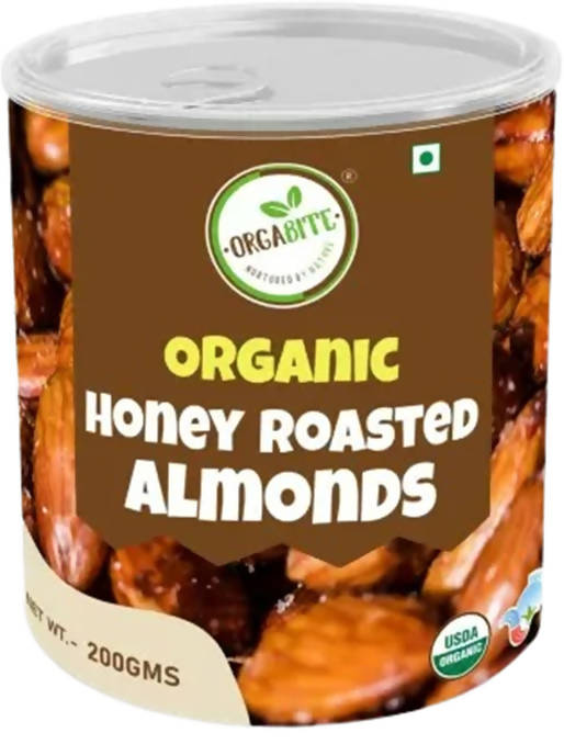 Orgabite Organic Honey Roasted Almonds | Grocsy