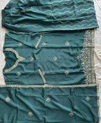 KC Green Ethnic Wear Ready Made Chinon Suit For Women | Grocsy