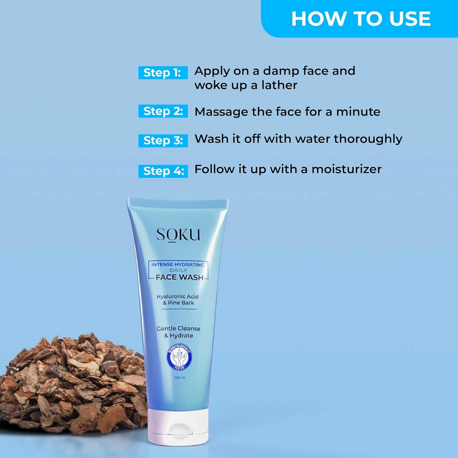 SOKU Intense Hydrating Daily Face Wash | Grocsy