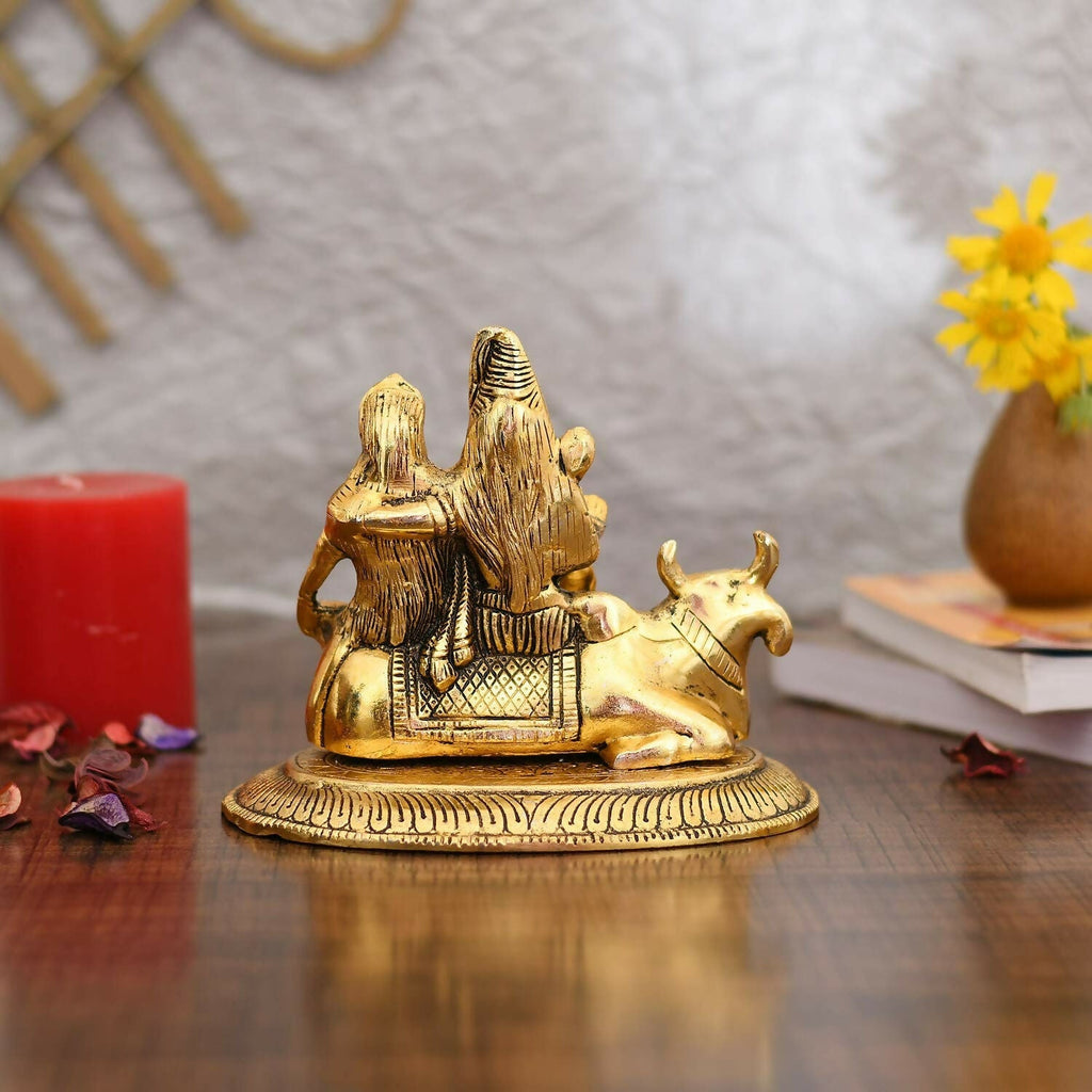 Collectible India Handcrafted Shiva Parvati Ganesh Idol | Grocsy