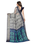 Vamika Cotton Grey Jari Border Bollywood Style Saree (DINO GREY) | Grocsy