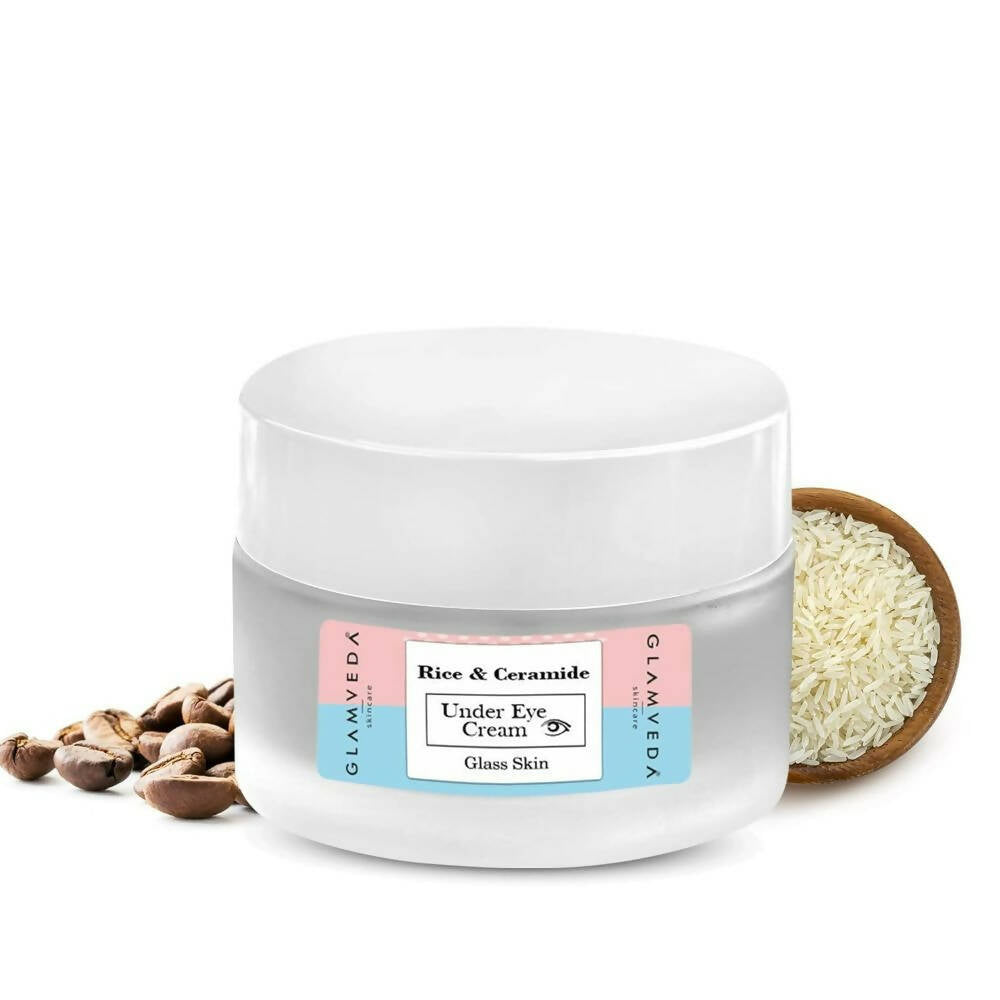Glamveda Glass Skin Rice & Ceramide Under Eye Cream | Grocsy