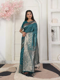 Shree Shyam Fashion Lichi Silk Rama Saree | Grocsy