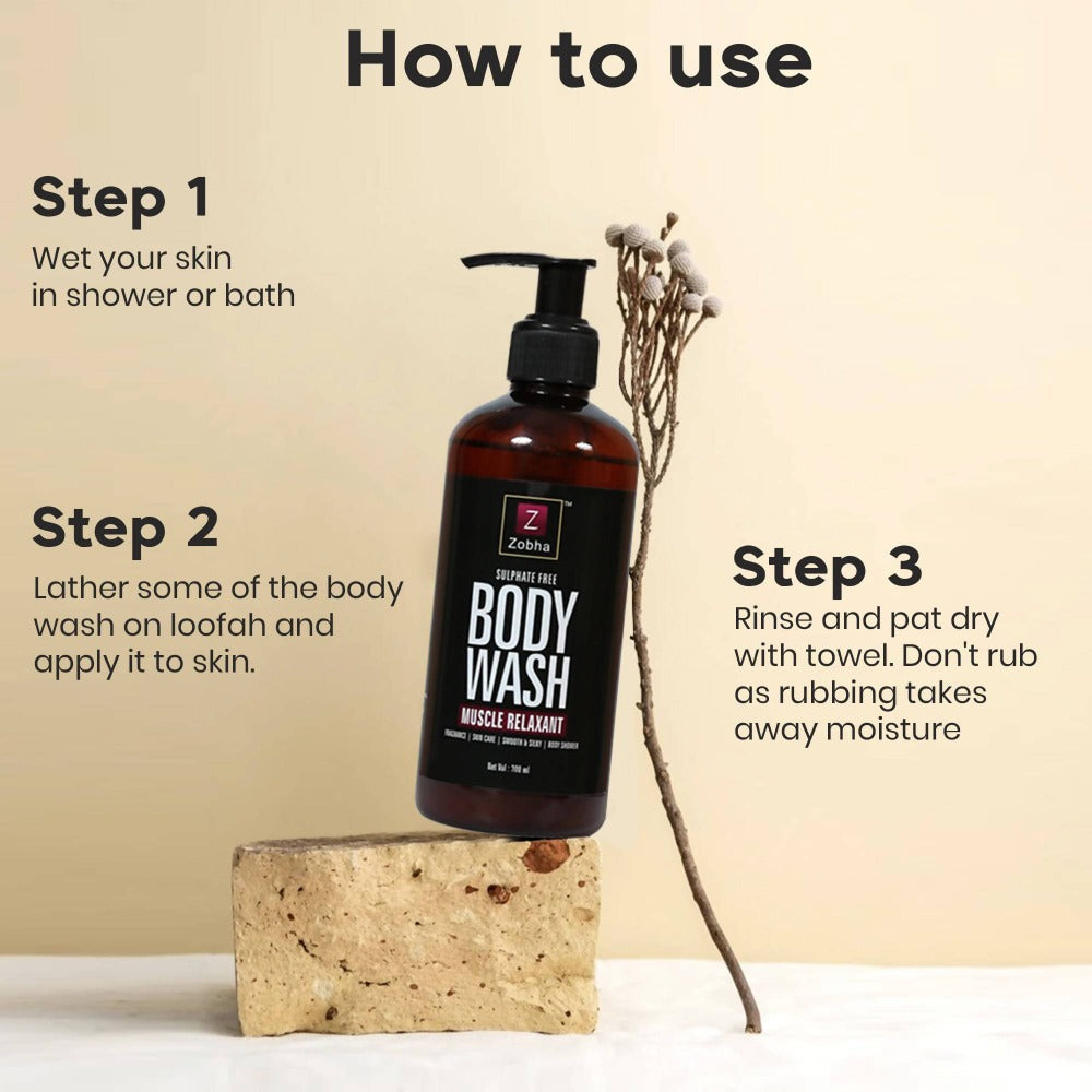 Zobha Sulphate Free Body Wash Muscle Relaxant | Grocsy