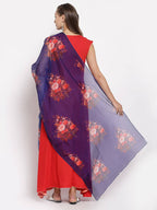 Myshka Women's Red Cotton Solid Sleeveless Round Neck Casual Kurta Dupatta Set | Grocsy